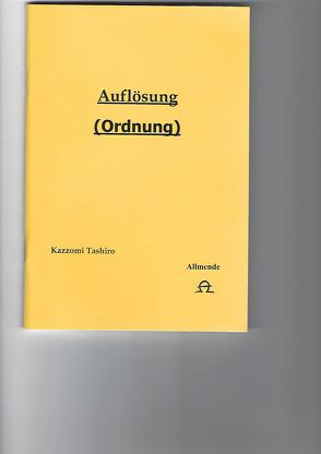 Auflösung (Ordnung) von Tashiro,  Jannes K