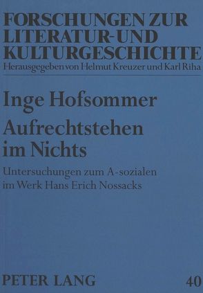 Aufrechtstehen im Nichts von Hofsommer,  Inge