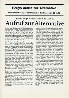 Aufruf zur Alternative von Beuys,  Joseph