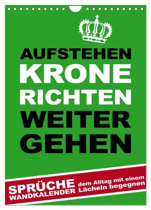 Aufstehen, Krone richten, weitergehen (Wandkalender 2024 DIN A4 hoch), CALVENDO Monatskalender von dmr,  steckandose, 