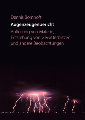 Augenzeugenbericht. Auflösung von Materie … von Bornhöft,  Dennis