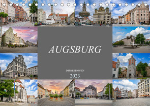 Augsburg Impressionen (Tischkalender 2023 DIN A5 quer) von Meutzner,  Dirk