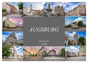 Augsburg Impressionen (Wandkalender 2024 DIN A3 quer), CALVENDO Monatskalender von Meutzner,  Dirk