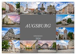 Augsburg Impressionen (Wandkalender 2024 DIN A4 quer), CALVENDO Monatskalender von Meutzner,  Dirk