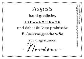 Augusts Erinnerungsschatulle Nordsee von August Dreesbach Verlag