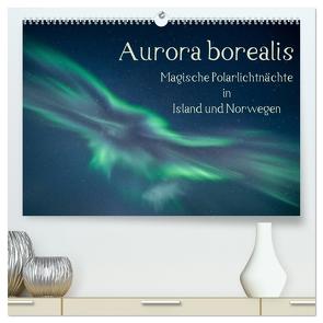 Aurora borealis – Magische Polarlichtnächte in Island und Norwegen (hochwertiger Premium Wandkalender 2024 DIN A2 quer), Kunstdruck in Hochglanz von Grühn-Stauber,  Kirstin