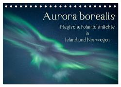 Aurora borealis – Magische Polarlichtnächte in Island und Norwegen (Tischkalender 2024 DIN A5 quer), CALVENDO Monatskalender von Grühn-Stauber,  Kirstin