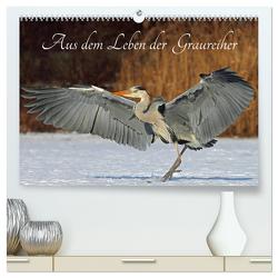 Aus dem Leben der Graureiher (hochwertiger Premium Wandkalender 2024 DIN A2 quer), Kunstdruck in Hochglanz von Konieczka,  Klaus