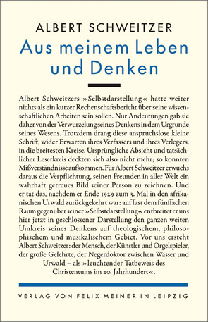 Aus meinem Leben und Denken von Schweitzer,  Albert