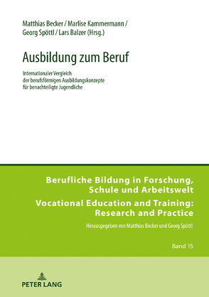 Ausbildung zum Beruf von Balzer,  Lars, Becker,  Matthias, Kammermann,  Marlise, Spöttl,  Georg