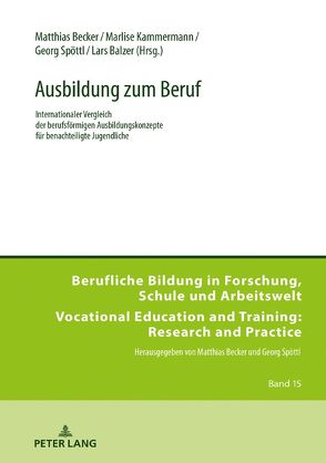 Ausbildung zum Beruf von Balzer,  Lars, Becker,  Matthias, Kammermann,  Marlise, Spöttl,  Georg