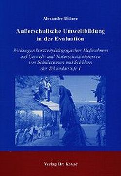 Außerschulische Umweltbildung in der Evaluation von Bittner,  Alexander