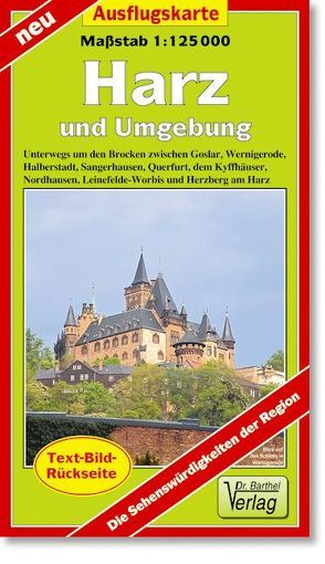 Ausflugskarte Harz und Umgebung