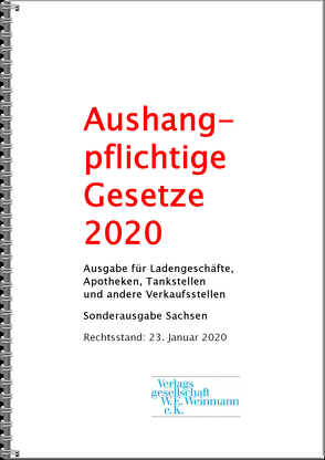 Aushangpflichtige Gesetze 2021