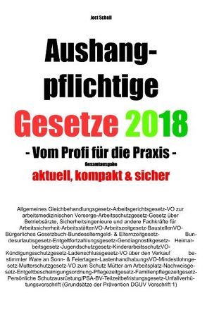 Aushangpflichtige Gesetze 2018 Gesamtausgabe von Scholl,  Jost