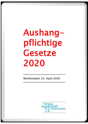 Aushangpflichtige Gesetze 2023