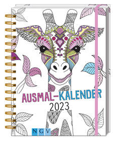 Ausmalkalender 2023. Kalender mit Spiralbindung zum Eintragen und Malen