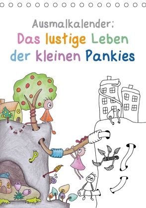 Ausmalkalender: Das lustige Leben der kleinen Pankies (Tischkalender 2018 DIN A5 hoch) von Langenkamp,  Heike