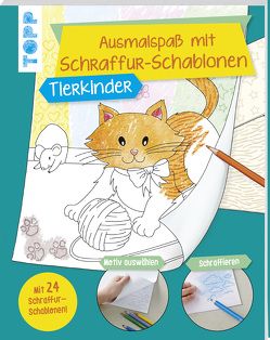 Ausmalspaß mit Schraffur-Schablonen Tierkinder von frechverlag