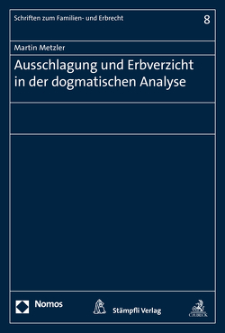 Ausschlagung und Erbverzicht in der dogmatischen Analyse von Metzler,  Martin