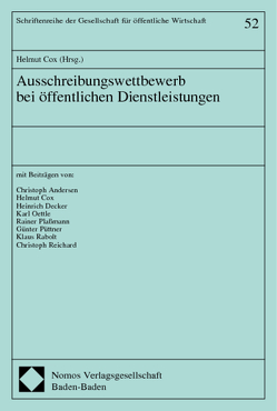 Ausschreibungswettbewerb bei öffentlichen Dienstleistungen von Cox,  Helmut