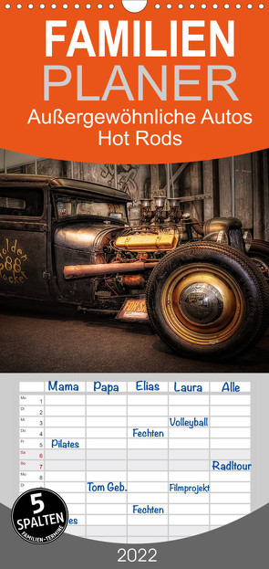 Familienplaner Außergewöhnliche Autos – Hot Rods (Wandkalender 2022 , 21 cm x 45 cm, hoch) von Swierczyna,  Eleonore