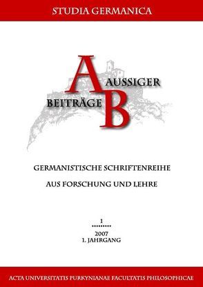 Aussiger Beiträge von Bergerová,  Hana, Haring,  Ekkehard