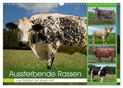 Aussterbende Rassen und Raritäten (Wandkalender 2024 DIN A3 quer), CALVENDO Monatskalender von Renné,  Heidi