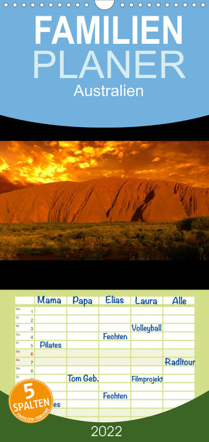 Familienplaner Australien (Wandkalender 2022 , 21 cm x 45 cm, hoch) von Mende,  Marcel