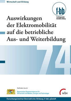 Auswirkungen der Elektromobilität auf die betriebliche Aus- und Weiterbildung von Becker,  Anne Sophie, Becker,  Matthias, Goth,  Günther G., Hartmann,  Martin D., Kohl,  Matthias, Kretschmer,  Susanne, Kretschmer,  Thomas, Kruse,  Stefan, Kureck,  Rolf-Dieter, Pfeiffer,  Iris, Schmidt,  Christine, Staudacher,  Fritz