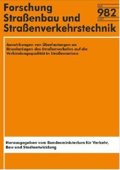 Auswirkungen von Überlastungen an Einzelanlagen des Straßenverkehrs auf die Verbindungsqualität in Straßennetzen von Friedrich,  Bernhard, Priemer,  Christian