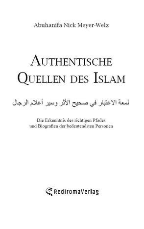 Authentische Quellen des Islam von Meyer,  Abuhanifa Nick