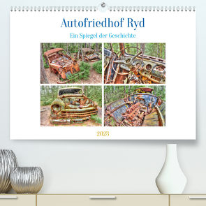 Autofriedhof Ryd (Premium, hochwertiger DIN A2 Wandkalender 2023, Kunstdruck in Hochglanz) von Härlein,  Peter