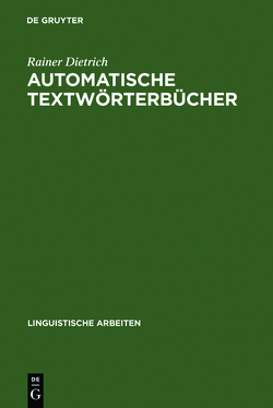 Automatische Textwörterbücher von Dietrich,  Rainer