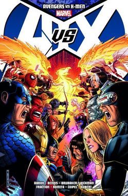 Avengers vs. X-Men von Aaron,  Jason, Bendis,  Michael Brian, Brubaker,  Ed, Cho,  Frank, Coipel,  Olivier, Dell,  John, Fraction,  Matt, Hanna,  Scott, Hickman,  Jonathan, Kubert,  Adam, Loeb,  Jeph, McGuinness,  Ed, Morales,  Mark, Romita Jr.,  John, Vines,  Dexter