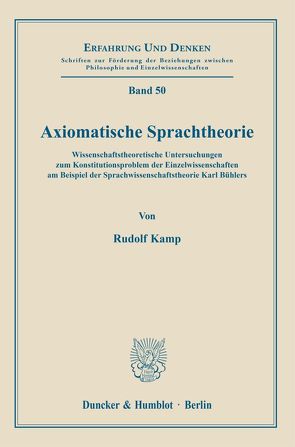 Axiomatische Sprachtheorie. von Kamp,  Rudolf