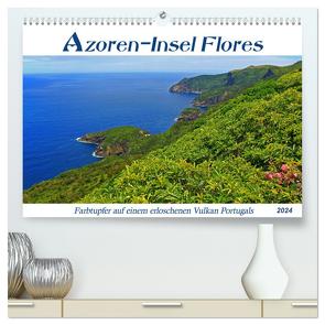 Azoren-Insel Flores – Farbtupfer auf einem erloschenen Vulkan Portugals (hochwertiger Premium Wandkalender 2024 DIN A2 quer), Kunstdruck in Hochglanz von Thiem-Eberitsch,  Jana