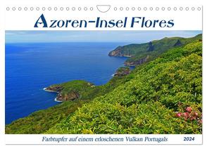 Azoren-Insel Flores – Farbtupfer auf einem erloschenen Vulkan Portugals (Wandkalender 2024 DIN A4 quer), CALVENDO Monatskalender von Thiem-Eberitsch,  Jana