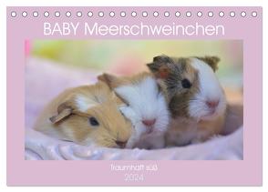 BABY Meerschweinchen Traumhaft süß (Tischkalender 2024 DIN A5 quer), CALVENDO Monatskalender von Hampe-Neves,  Sabine