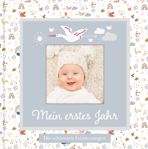 Babyalbum mit Fensterausschnitt für das 1. Lebensjahr zum Eintragen der schönsten Momente und Erinnerungen mit Platz für Fotos | genderneutral für Jungen und Mädchen von Wirth,  Lisa