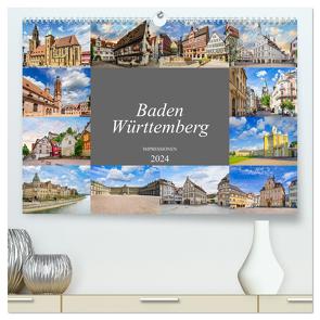 Baden-Württemberg Stadtansichten (hochwertiger Premium Wandkalender 2024 DIN A2 quer), Kunstdruck in Hochglanz von Meutzner,  Dirk