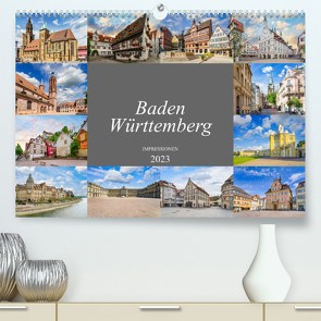 Baden-Württemberg Stadtansichten (Premium, hochwertiger DIN A2 Wandkalender 2023, Kunstdruck in Hochglanz) von Meutzner,  Dirk