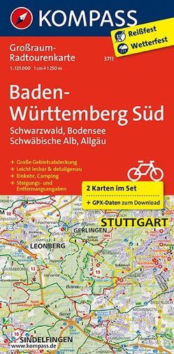 Baden-Württemberg Süd, Schwarzwald, Bodensee, Schwäbische Alb, Allgäu von KOMPASS-Karten GmbH