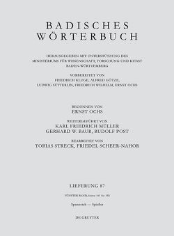 Badisches Wörterbuch / Spannstab ‒ Spießer von Streck,  Tobias