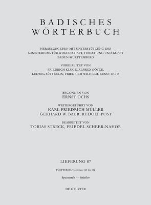 Badisches Wörterbuch / Spannstab ‒ Spießer von Streck,  Tobias