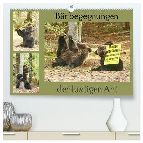 Bärbegegnungen der lustigen Art (hochwertiger Premium Wandkalender 2024 DIN A2 quer), Kunstdruck in Hochglanz von Salzmann,  Ursula