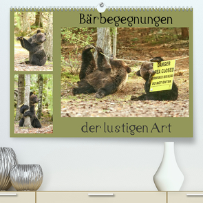 Bärbegegnungen der lustigen Art (Premium, hochwertiger DIN A2 Wandkalender 2022, Kunstdruck in Hochglanz) von Salzmann,  Ursula