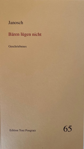 Baeren luegen nicht von Janosch