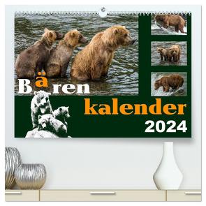 Bärenkalender (hochwertiger Premium Wandkalender 2024 DIN A2 quer), Kunstdruck in Hochglanz von Steinwald,  Max