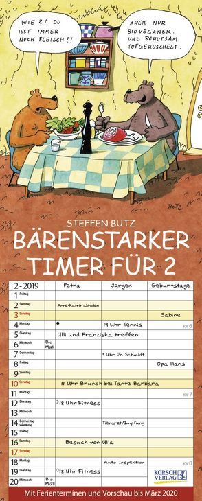 Bärenstarker Timer für 2 238719 2019 von Butz,  Steffen